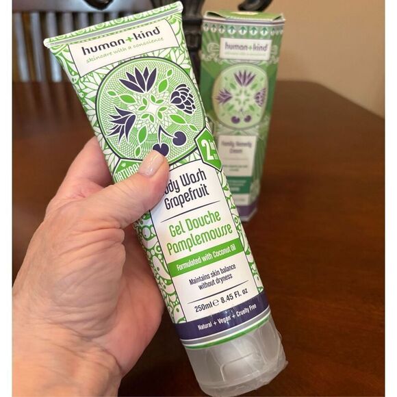 HUMAN + KIND - NWT Duo/Grapefruit Body Wash & Family Remedy Cream/8.45 & 3.53 oz - Picture 4 of 15